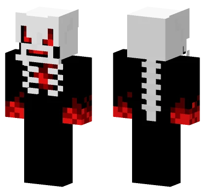 Fiery Skeleton Warrior Minecraft skin