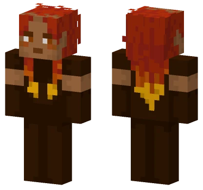 Fiery Woman Minecraft skin