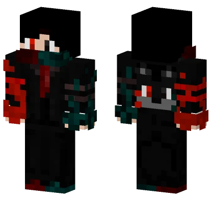Fire And Dark Con Traje V3 0 Minecraft skin