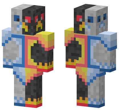 Fire and Ice Creeper Minecraft skin