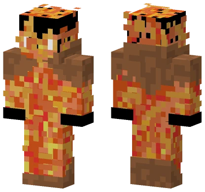 Fire Character Minecraft skin