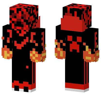 Fire Creeper Minecraft skin