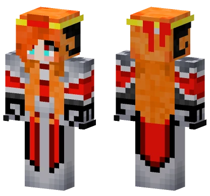 Fire Girl Minecraft skin