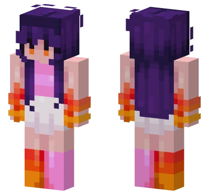 Fire Girl Minecraft skin