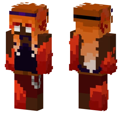 Fire Man Minecraft skin