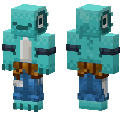 Fishie Light Blue Minecraft skin
