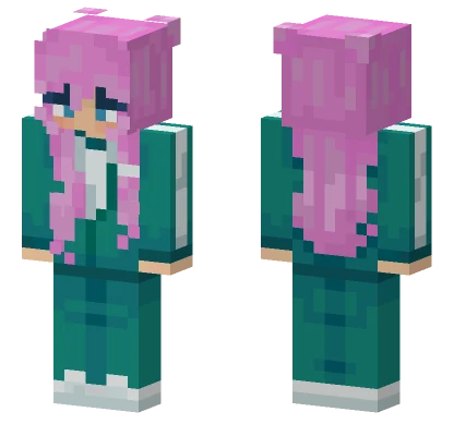 Fixed Magenta Squid Game Girl Minecraft skin