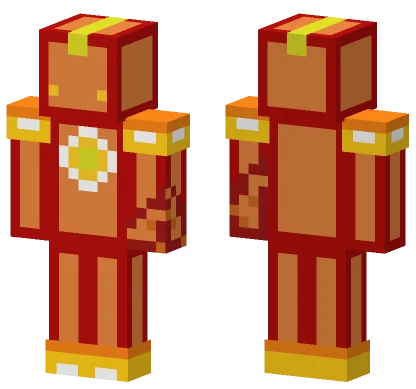 Flame Warrior Box Minecraft skin