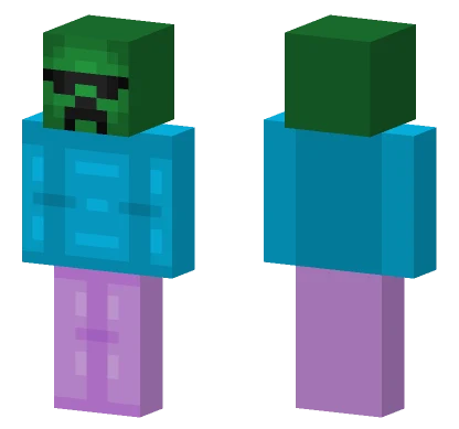 Flat Creeper Reupload Minecraft skin