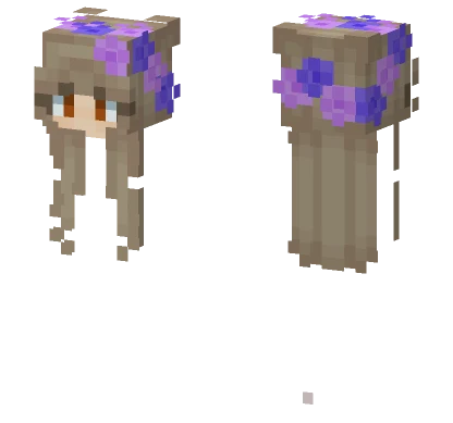 Floral Haired Girl Minecraft skin
