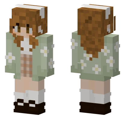 Floral Summer Dress Girl Minecraft skin