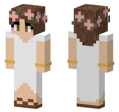 Floral Wreath Girl Minecraft skin