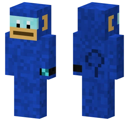 Fluffy Blue Cyber Monkey Minecraft skin
