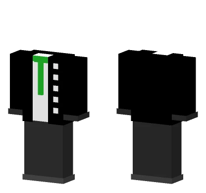 Formal Suit Baseplate Green Minecraft skin