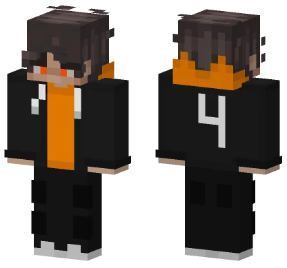 Four Orange Black Minecraft skin