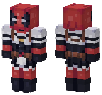 French Maid Deadpool Minecraft skin