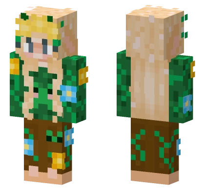 Frog and Flowers Minecraft skin