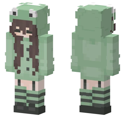 Frog Girl Minecraft skin