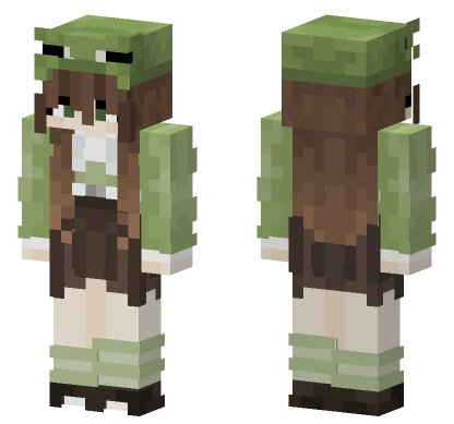 Frog Girl Minecraft skin