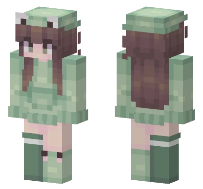 Frog Girl Minecraft skin