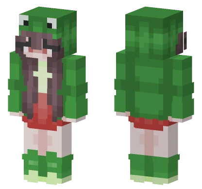 Frog Girl Minecraft skin