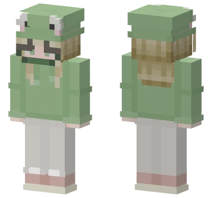 Frog Girl With Mask Minecraft skin