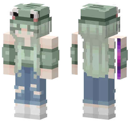 Frog Girl X Minecraft skin