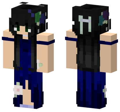 Frr Blue Dress Minecraft skin