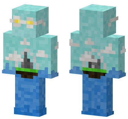 Frutiger Aero Man V2 Minecraft skin