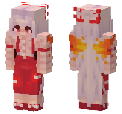 Fujiwara No Mokou Phoenix Wings Minecraft skin