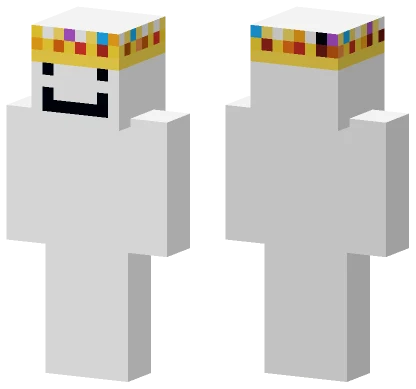 Full White With Crown Minecraft skin
