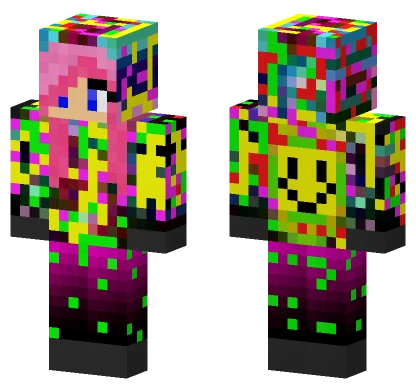 Funky Colored Hoodie Minecraft skin