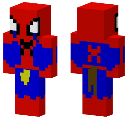 Funny Spiderman Minecraft skin