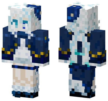 Furina Blue Outfit Minecraft skin