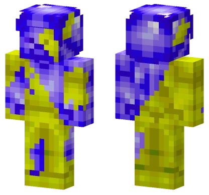Fusion Steve Indigo Yellow Minecraft skin