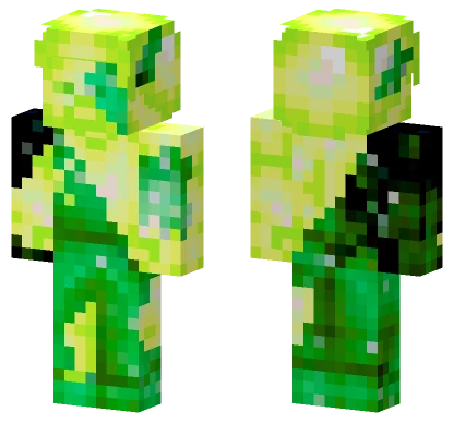 Fusion Steve Neon Lime Minecraft skin
