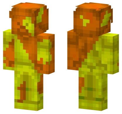 Fusion Steve Orange Yellow Minecraft skin