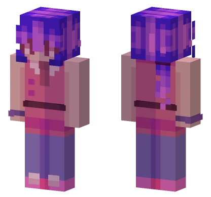 Galaxy Hair School Girl Minecraft skin