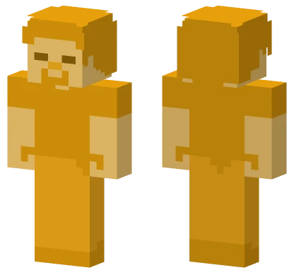 Gamboge Yellow Blank Steve Minecraft skin