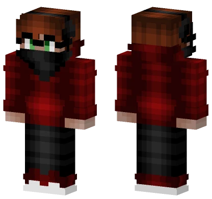 Gamer Boy Red Hoodie Minecraft skin