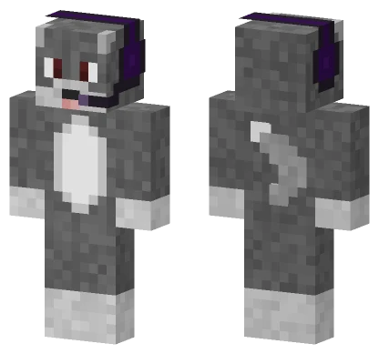 Gamer Cute Wolf Minecraft skin