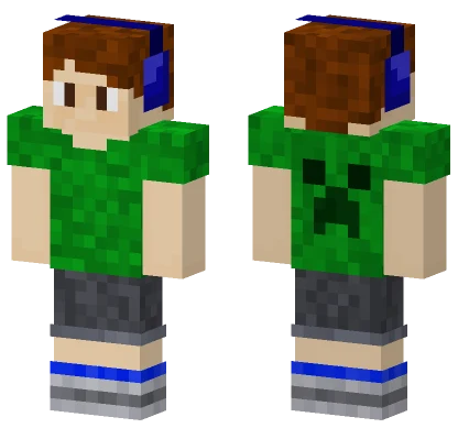 Gamer Leo Creeper Minecraft skin