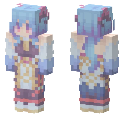 Ganyu Anime Girl Minecraft skin