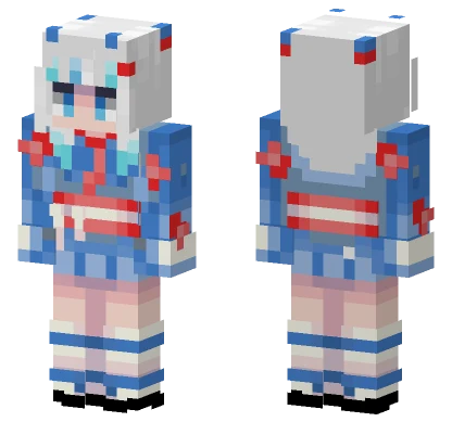 Gawr Gura Summer Kimono Minecraft skin