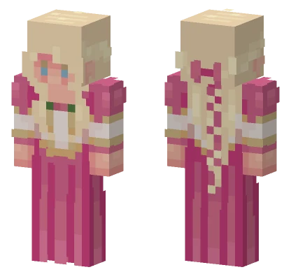 Genevieve Pink Dress Minecraft skin