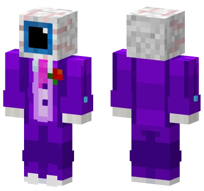 Gentleman Eggchan Purple Tuxedo Minecraft skin