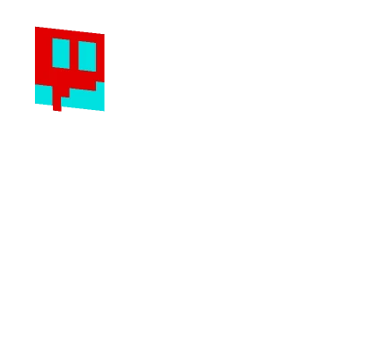 Geometry Dash Red Cyan Icon Minecraft skin