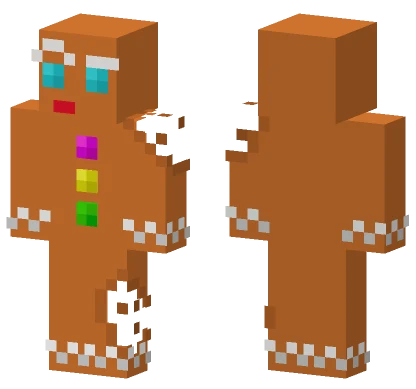 Gingerbread Man With Bites Minecraft skin