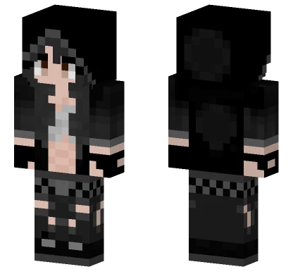 Girl Black Outfit Minecraft skin