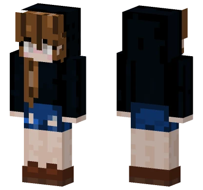 Girl In Black Minecraft skin